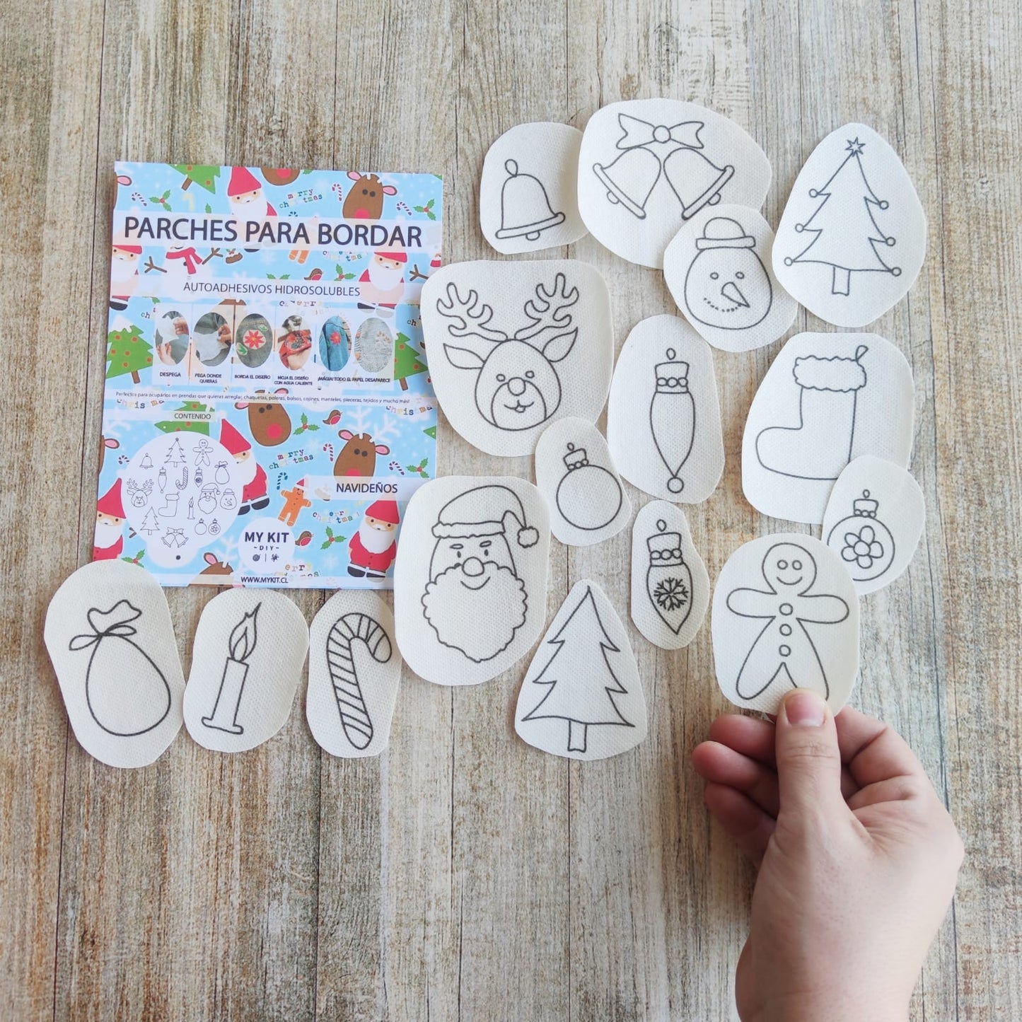 ¡ESPECIAL NAVIDAD! Kit  parches adhesivos hidrosolubles Navidad