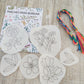 Kit parches con trencita de hilos COLORES FUERTES