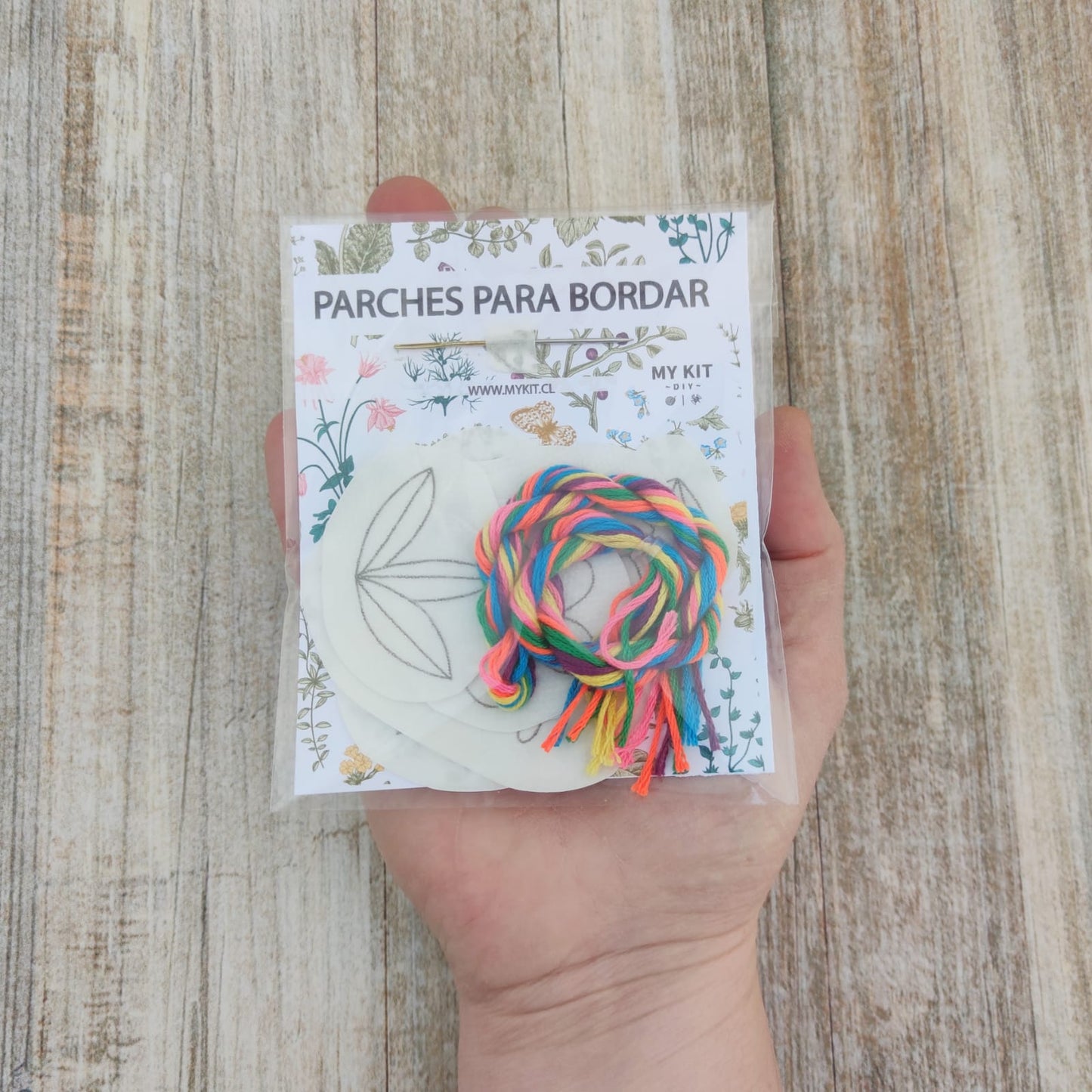 Kit parches con trencita de hilos COLORES FUERTES