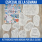 ESPECIAL DE LA SEMANA Kit parches hidrosolubles para bordar diseños mix