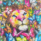 Kit pinta con diamantes 30x40 cm - León con mariposas
